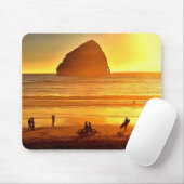 Sunset Surfing and Biking Cape Kiwanda Oregon Muismat (Met muis)