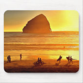 Sunset Surfing and Biking Cape Kiwanda Oregon Muismat (Voorkant)
