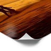 Sunset Surfing and Biking Cape Kiwanda Oregon Perfect Poster (Hoek)