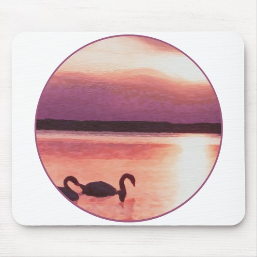 Sunset Swans Muismat (Voorkant)