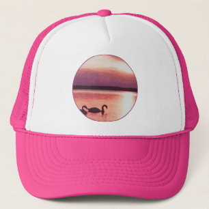 Sunset Swans Trucker Pet