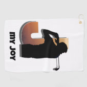 Sunset Swing Golf Towel – Letter J Design Golfhanddoek (Horizontaal)