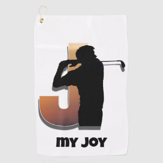 Sunset Swing Golf Towel – Letter J Design Golfhanddoek