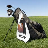 Sunset Swing Golf Towel – Letter J Design Golfhanddoek (Groen)