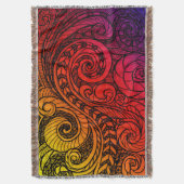 Sunset Swirl Boho Throw Blanket Deken (Voorkant Verticaal)