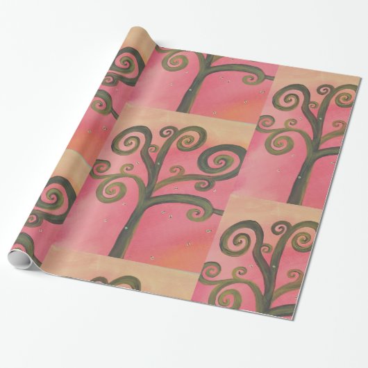 Sunset Swirl Cadeaupapier (Uitgerold)