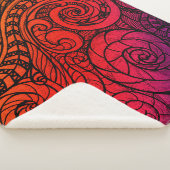 Sunset Swirl Cozy Sherpa Deken (3/4)
