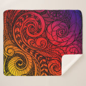 Sunset Swirl Cozy Sherpa Deken (Voorkant (horizontaal))