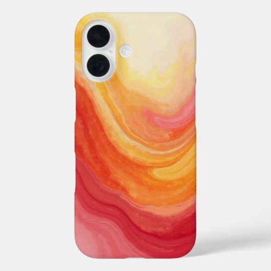 Sunset Swirl iPhone Case – Yellow, Red & Orange  (Achterkant)