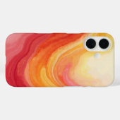 Sunset Swirl iPhone Case – Yellow, Red & Orange  (Achterkant (horizontaal))