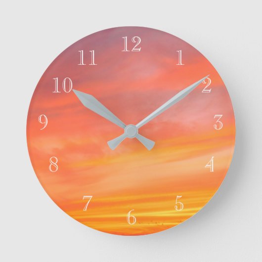 Sunset Swirl Ronde Klok (Voorkant)