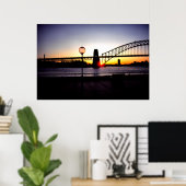 Sunset, Sydney Harbor Bridge Poster (Thuiskantoor)