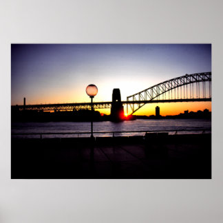 Sunset, Sydney Harbor Bridge Poster