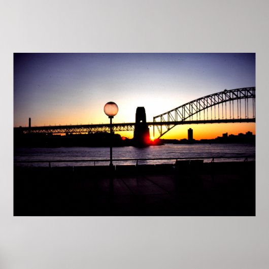 Sunset, Sydney Harbor Bridge Poster (Voorkant)
