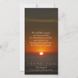 Sunset Sympathie Dank u Fotokaart Bedankkaart