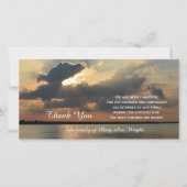 Sunset Sympathie Dank u Memorial Fotokaart Bedankkaart (Voorkant)