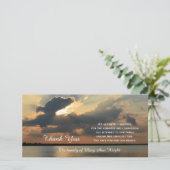 Sunset Sympathie Dank u Memorial Fotokaart Bedankkaart (Staand voorkant)