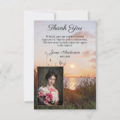 Sunset Sympathie Uitvaart Foto Dank je kaart (Voorkant)