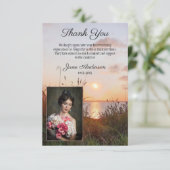 Sunset Sympathie Uitvaart Foto Dank je kaart (Staand voorkant)