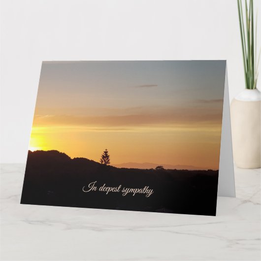Sunset sympathy card  kaart (Voorkant)