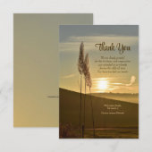 Sunset Sympathy Thank You Card Bedankkaart (Voorkant / Achterkant)