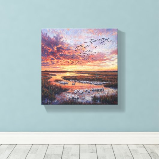 Sunset Symphony Canvas Afdruk (Insitu (Houten vloer))