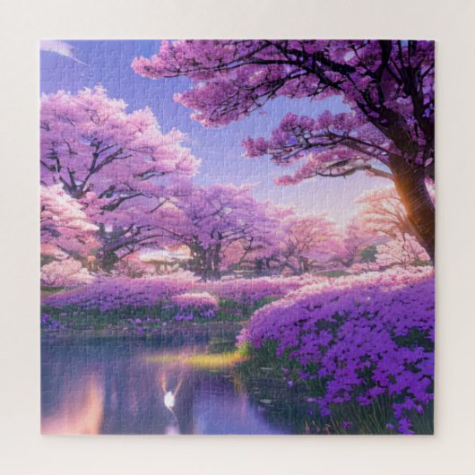 Sunset Symphony, een puzzel van Cherry Blossom Legpuzzel (Verticaal)