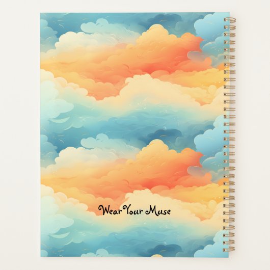 Sunset Symphony: Etherische schijfplanner Planner (Achterkant)