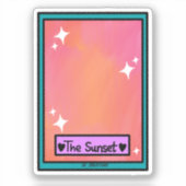 Sunset Tarrot Kaart Sticker (Voorkant)