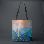 Sunset tas. Geometrische canvas tas<br><div class="desc">Sunset tas. Eenvoudig geometrisch gemuteerde patroon. De geometrische oranje en blauwe kleurenregeling helpen uw winkelen met een pop van kleur met deze canvas tas perk.</div>