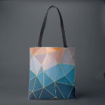 Sunset tas. Geometrische canvas tas<br><div class="desc">Sunset tas. Eenvoudig geometrisch gemuteerde patroon. De geometrische oranje en blauwe kleurenregeling helpen uw winkelen met een pop van kleur met deze canvas tas perk.</div>
