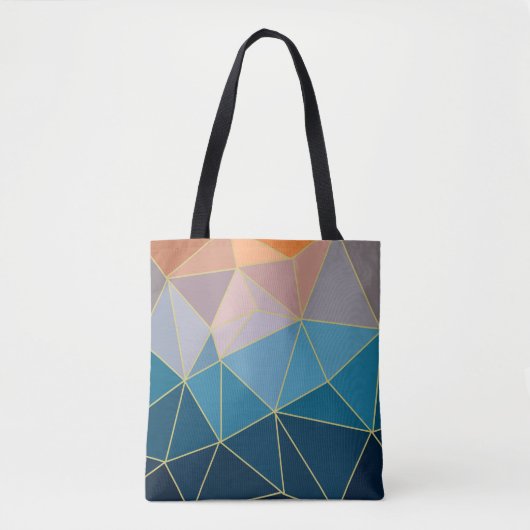 Sunset tas. Geometrische canvas tas (Voorkant)