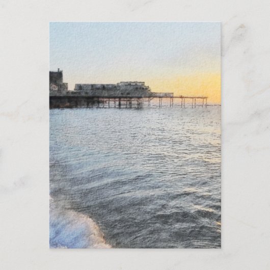 Sunset te Aberystwyth Briefkaart (Voorkant)