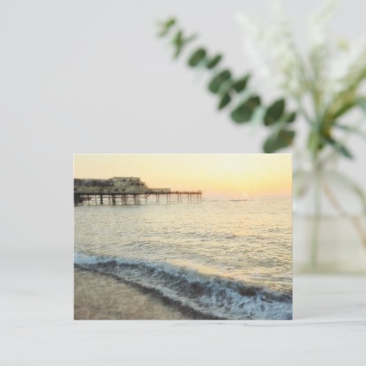 Sunset te Aberystwyth Briefkaart (Staand voorkant)