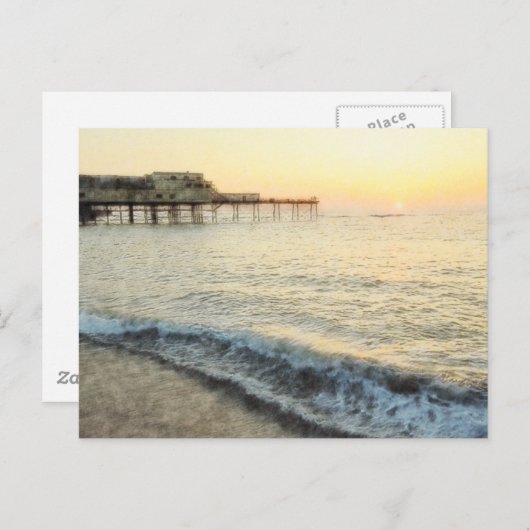 Sunset te Aberystwyth Briefkaart (Voorkant / Achterkant)