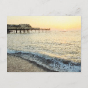 Sunset te Aberystwyth Briefkaart