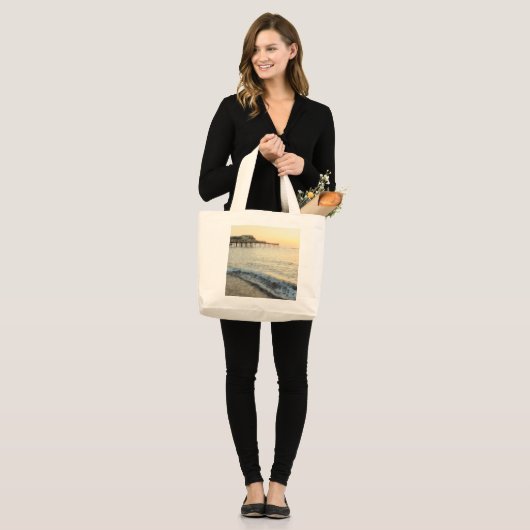 Sunset te Aberystwyth Grote Tote Bag (Voorkant (model))