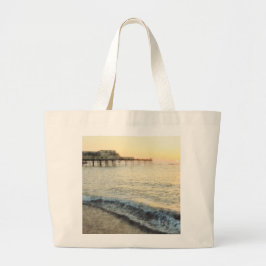 Sunset te Aberystwyth Grote Tote Bag
