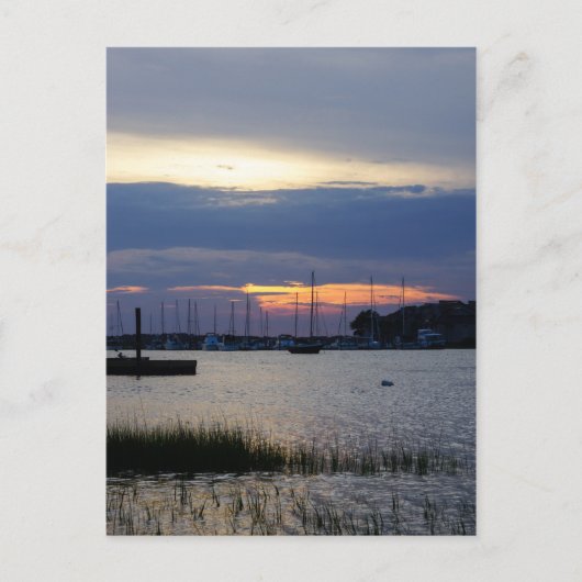 Sunset te Folly Harbour Briefkaart (Voorkant)
