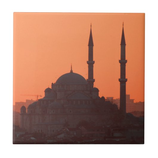 Sunset te Istanbul Tegeltje (Voorkant)