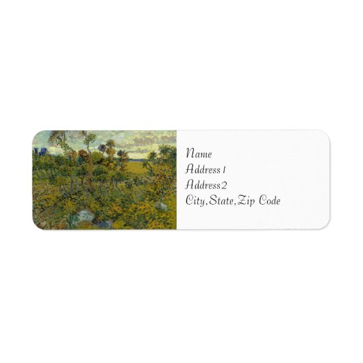 Sunset te Montmajour door Van Gogh Etiket (Voorkant)
