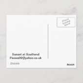 Sunset te Southend Briefkaart (Achterkant)