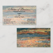 Sunset te Zee door Pierre Auguste Renoir Visitekaartje (Voorkant / Achterkant)
