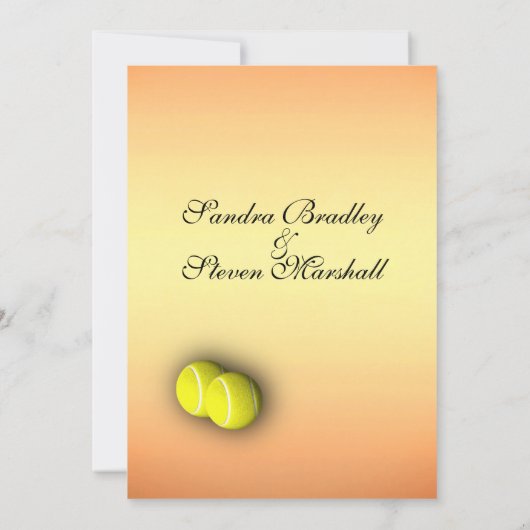 Sunset Tennis Weddenschap Kaart (Achterkant)