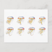 Sunset Tentakels: Kust Waterverf Kunst Briefkaart (Voorkant)