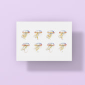 Sunset Tentakels: Kust Waterverf Kunst Briefkaart