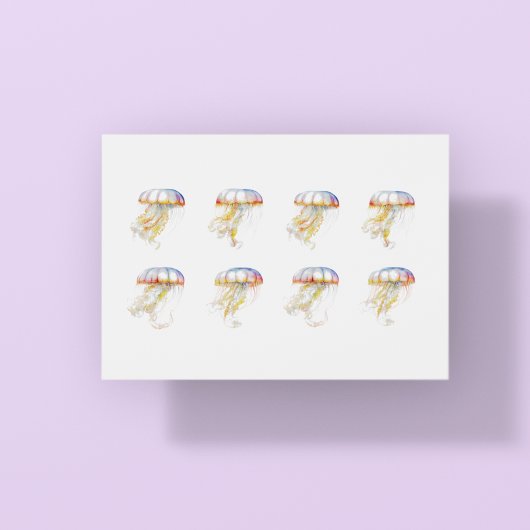 Sunset Tentakels: Kust Waterverf Kunst Briefkaart