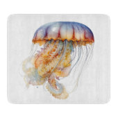 Sunset Tentakels: Kust Waterverf Kunst Snijplank (Voorkant)