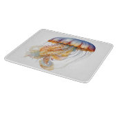 Sunset Tentakels: Kust Waterverf Kunst Snijplank (Hoek)