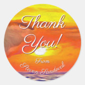 Sunset Thank You 2443 Ronde Sticker (Voorkant)